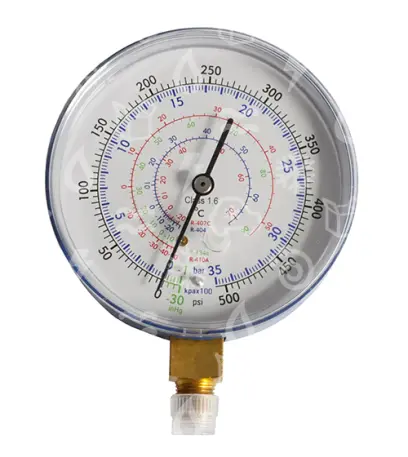 manometr nízkotlaký suchý SH, 80 mm, R134a, R404A, R407C, R410A
